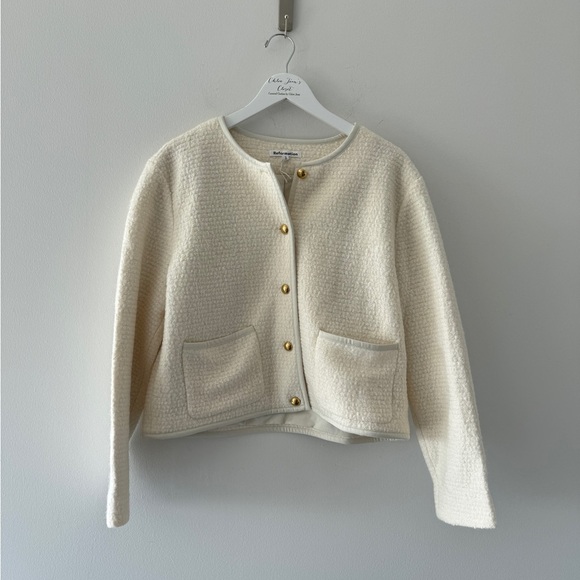 REFORMATION Dale Wool Ivory Jacket XL - Picture 4 of 7